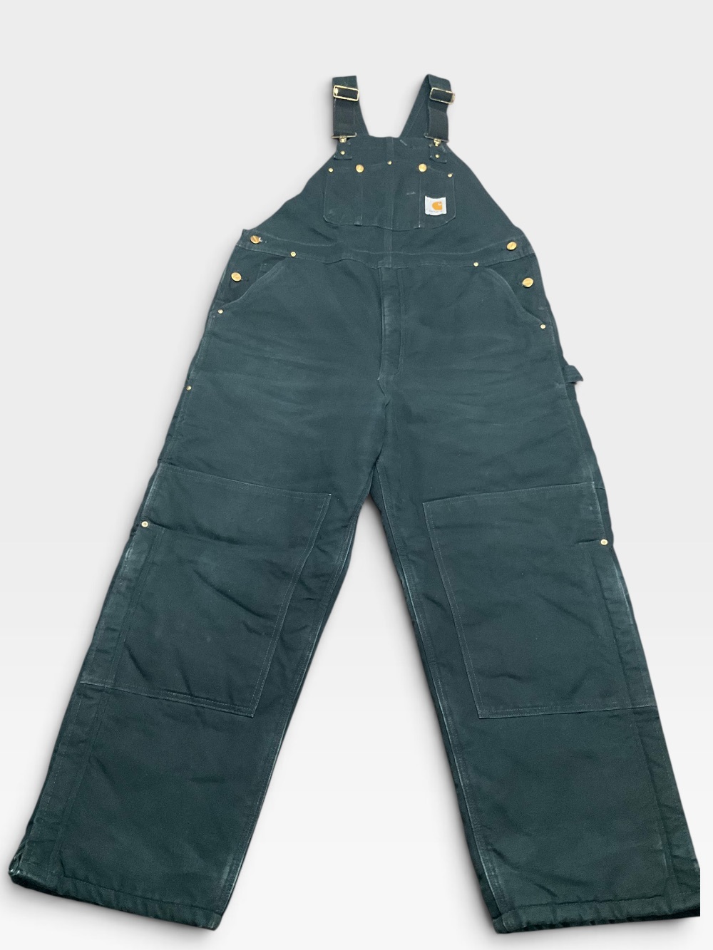 Carhartt Men’s Black Work Bib Overalls Size 40 X 30 EUC